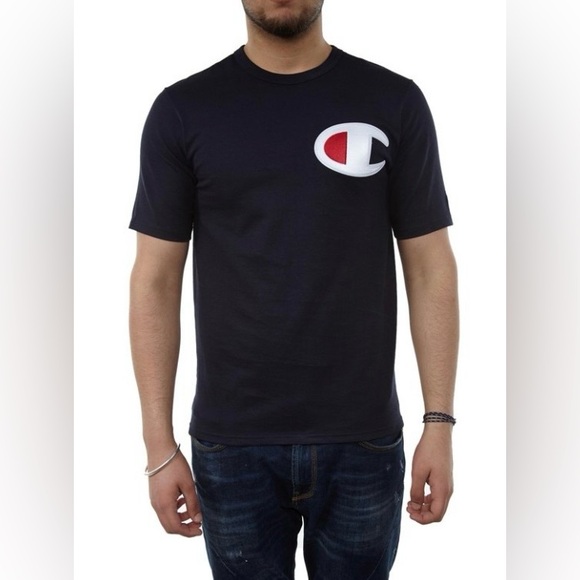 Champion BIG C Black T-Shirt + Black Jogger Sweatpants 2 Piece Set FULL OUTFIT - Picture 6 of 12